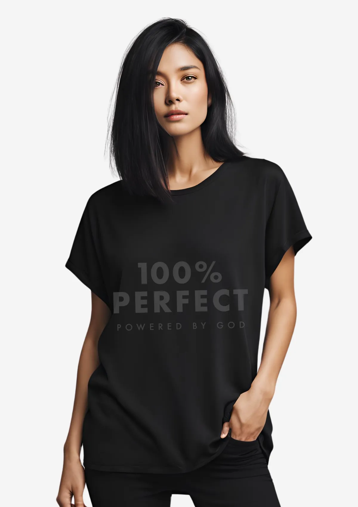 100% Perfect - Powered by God Unisex T-Shirt