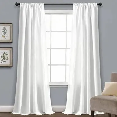 108"x54" Venetian Window Curtain Panels White - Lush Décor