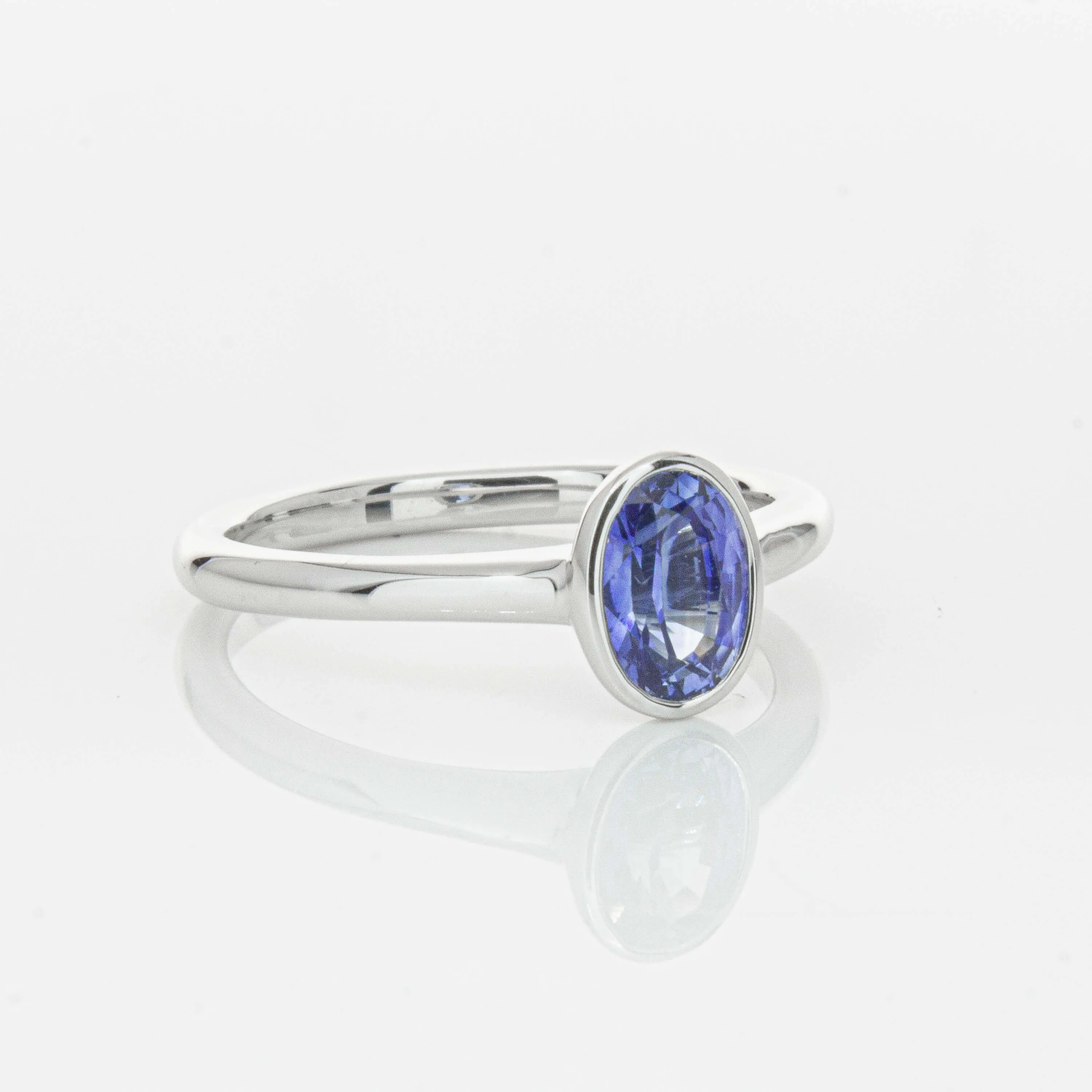 18ct White Gold .76ct Sapphire Natalia Ring