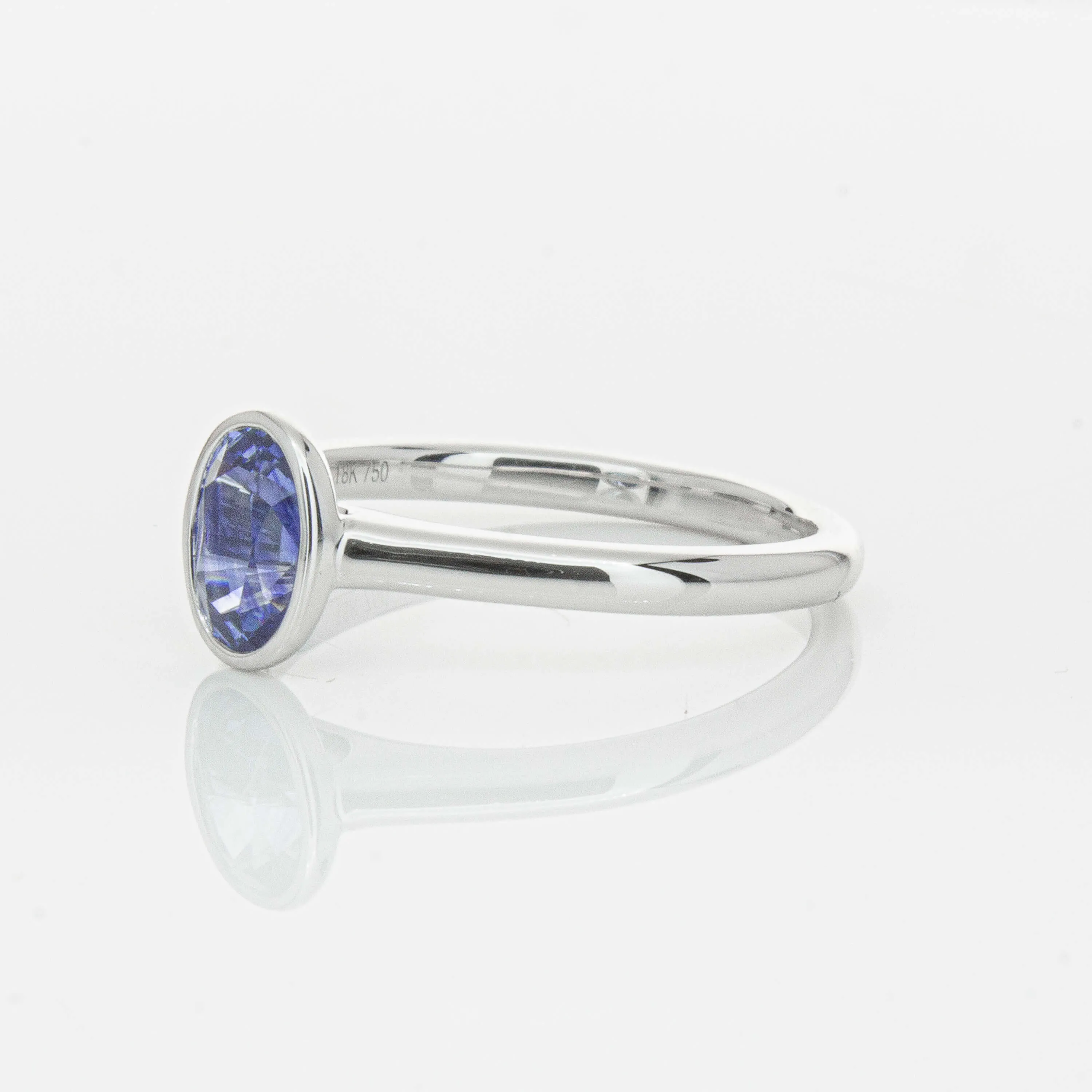 18ct White Gold .76ct Sapphire Natalia Ring