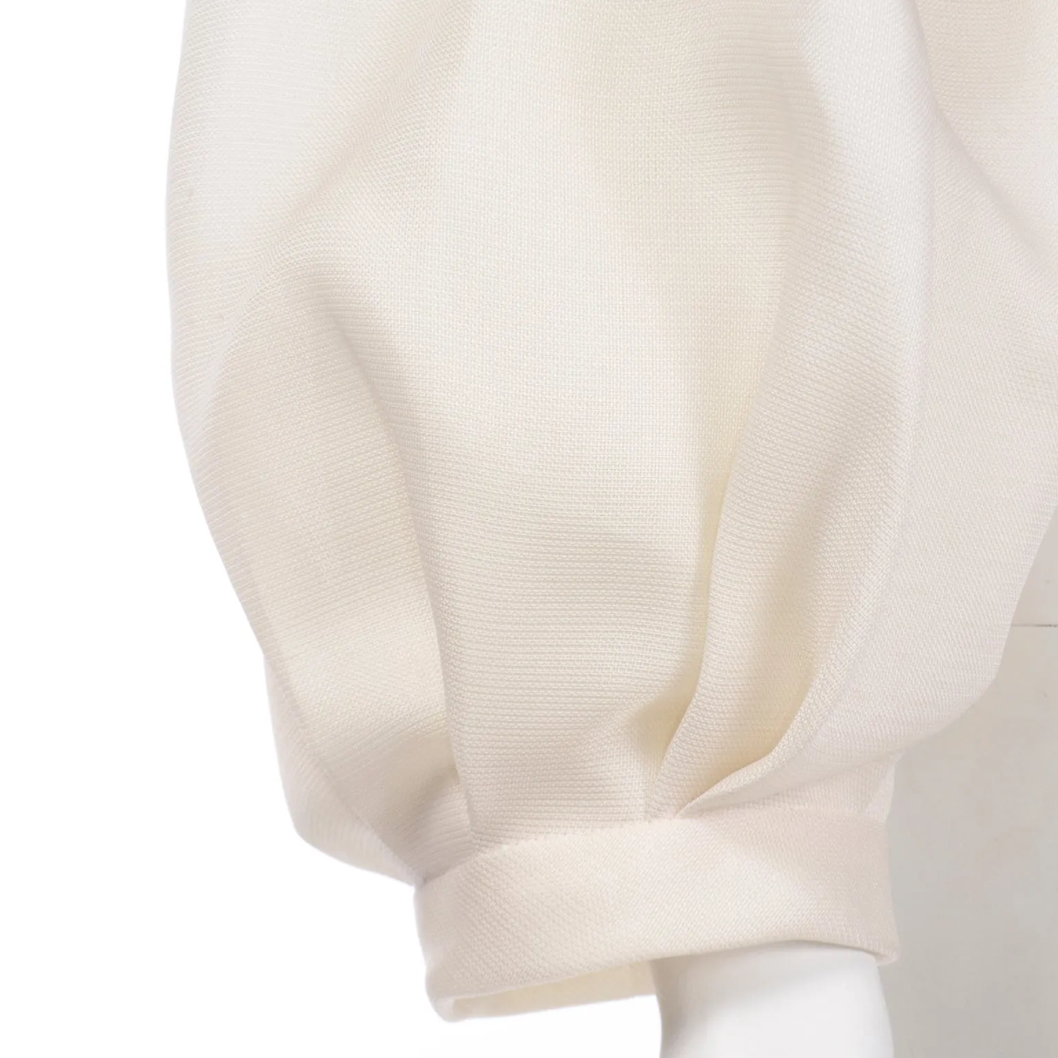 1990 S/S Yves Saint Laurent Cream Cropped Bolero Evening Jacket