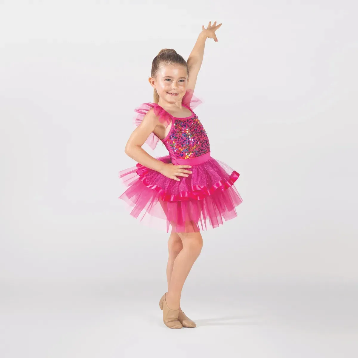 1st Position Sequin Bodice Tutu with Square Neckline