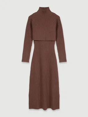 2-in-1 wool maxi dress