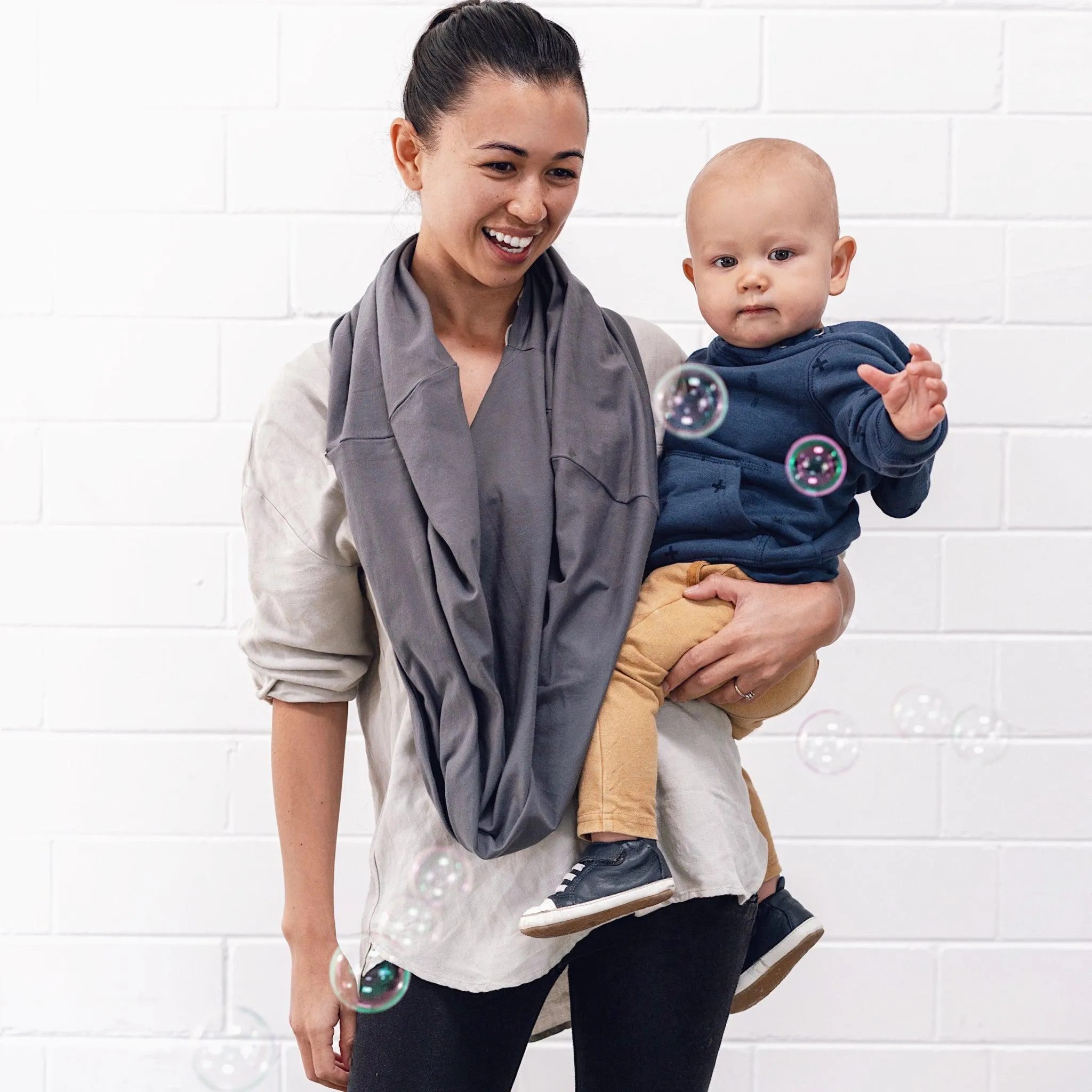 5 in 1 Multi-Use Nursing Mama Cover - Storm Grey