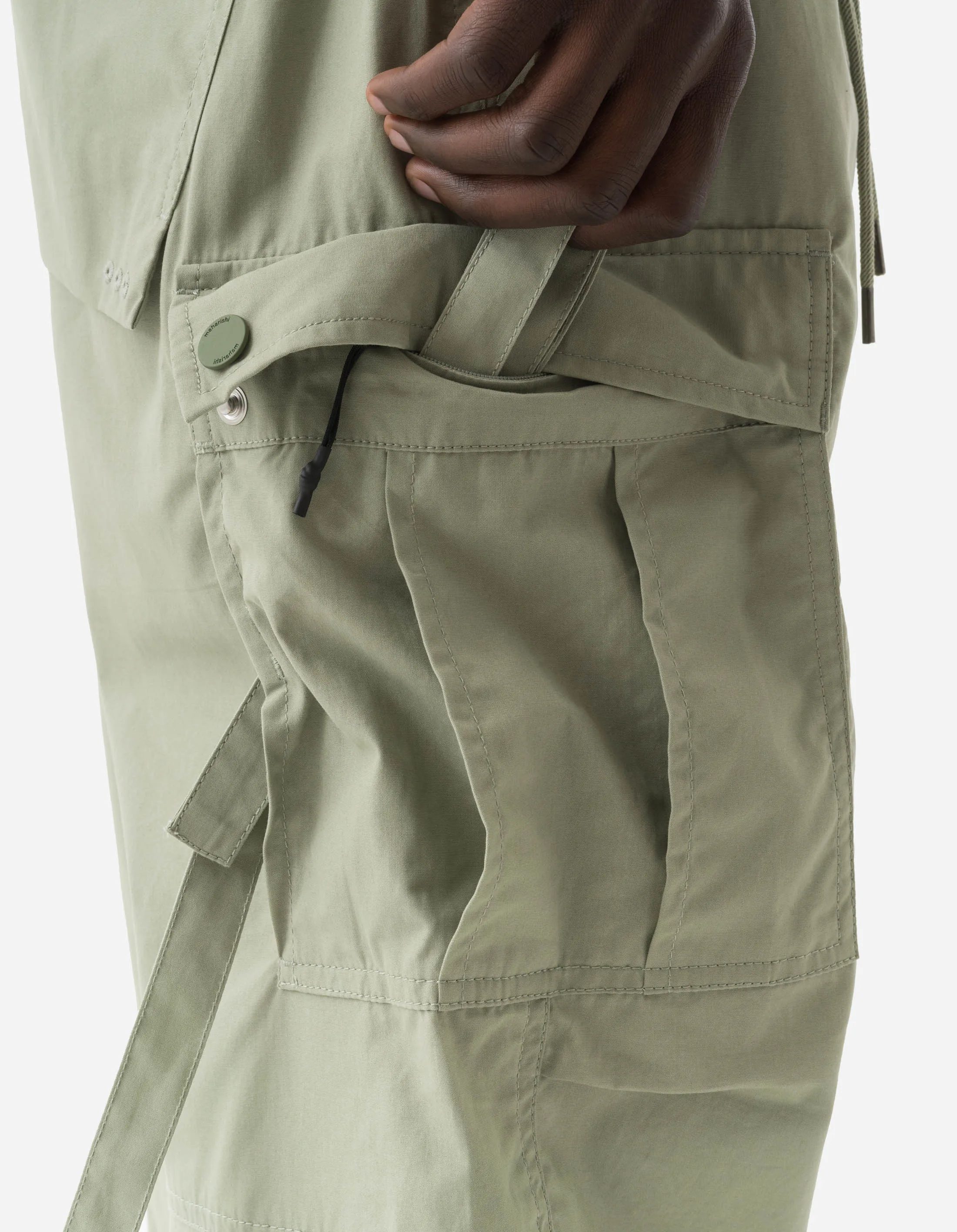 5307 Asym Cargo Track Pants Sage