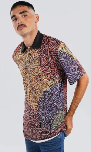 Aboriginal Art Unisex Polo Our Many Tribes