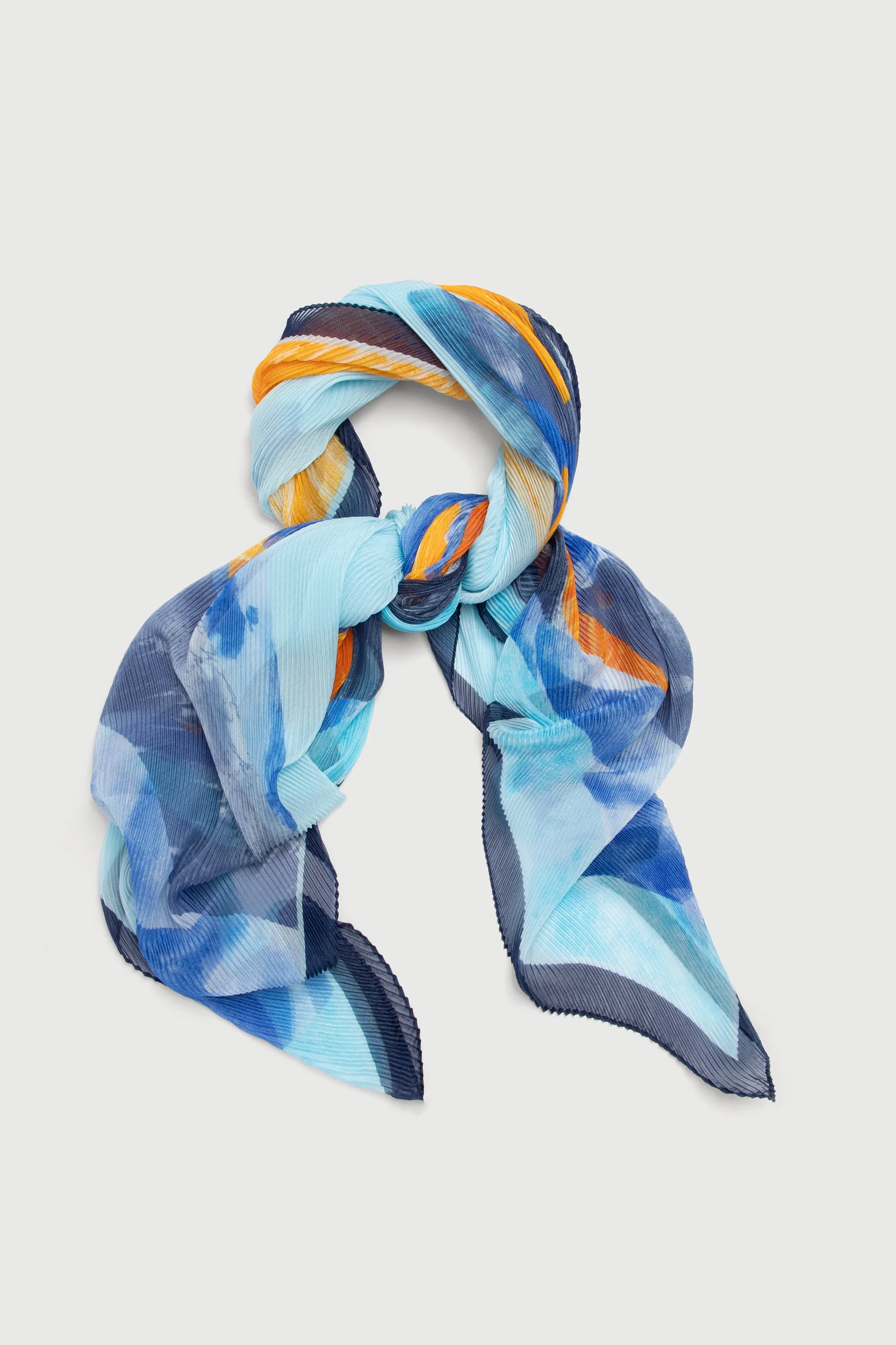 Abstract Shapes Pleated Scarf