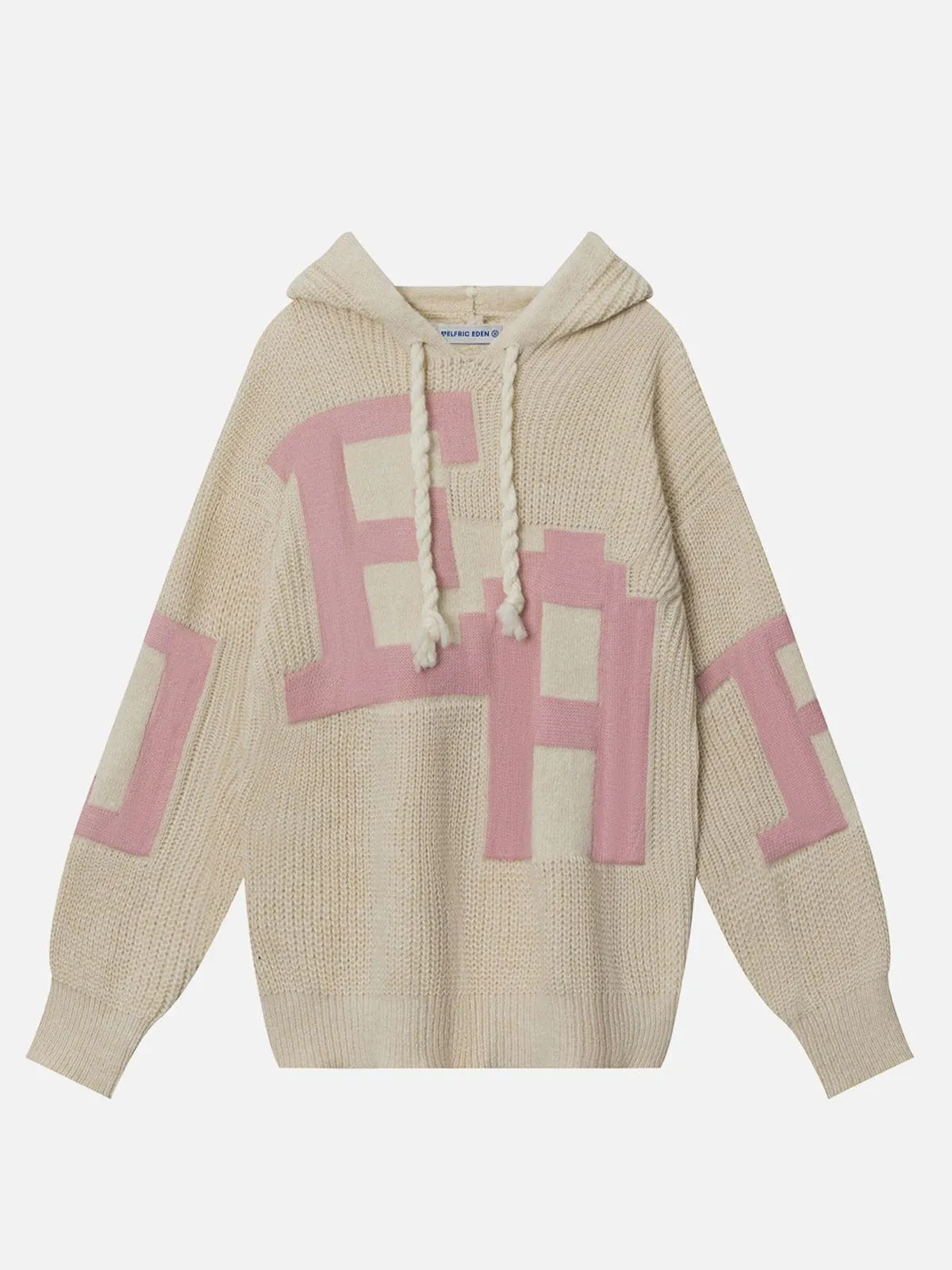 Aelfric Eden Letter Jacquard Knit Hoodie [Recommended by @rosee_20]