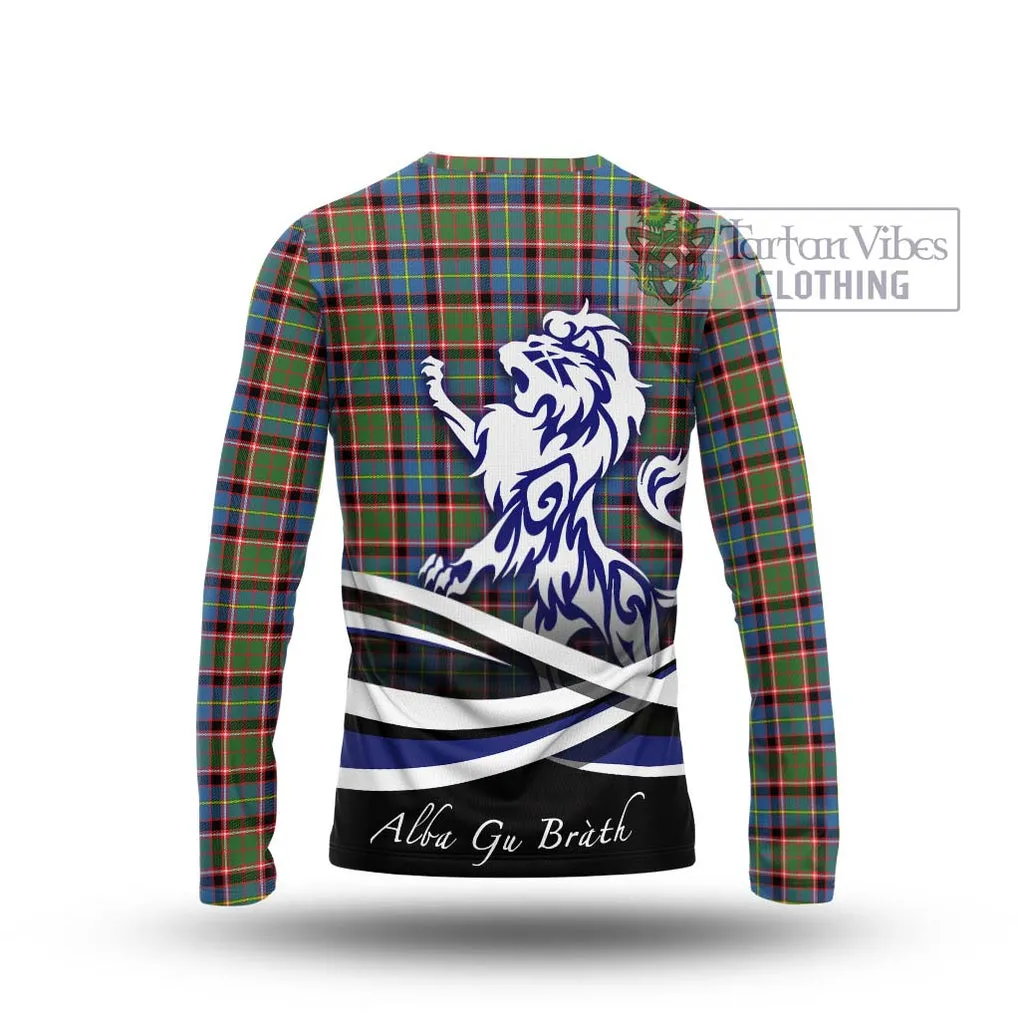 Aikenhead Tartan Long Sleeve T-Shirt with Alba Gu Brath Regal Lion Emblem