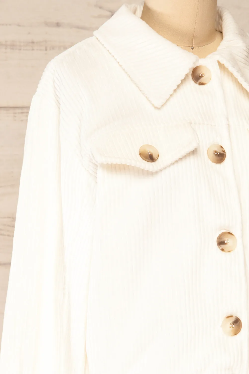 Alani Cream | Large Corduroy Overshirt