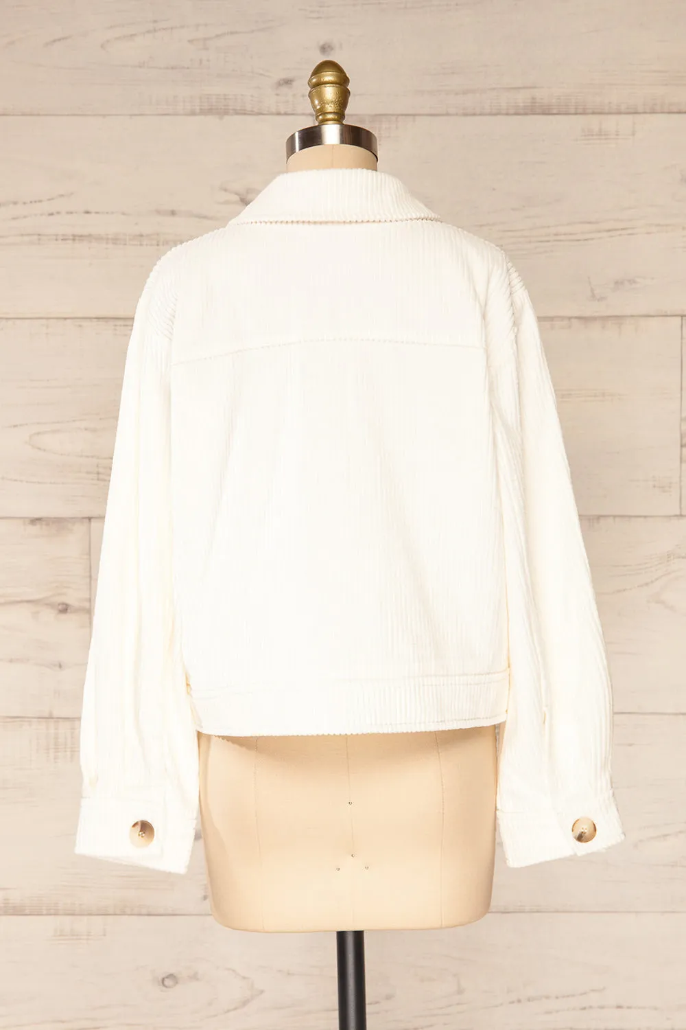 Alani Cream | Large Corduroy Overshirt