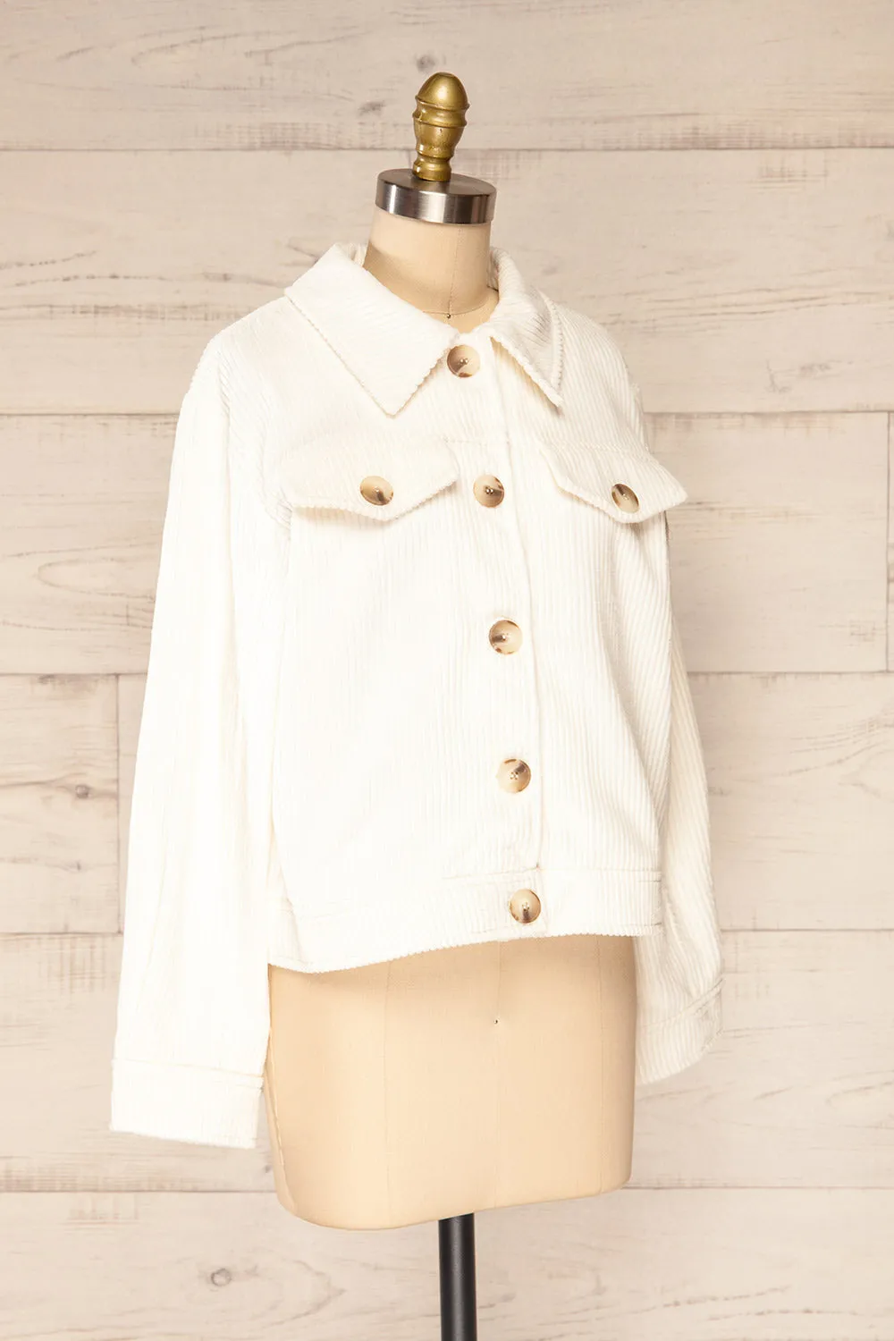 Alani Cream | Large Corduroy Overshirt