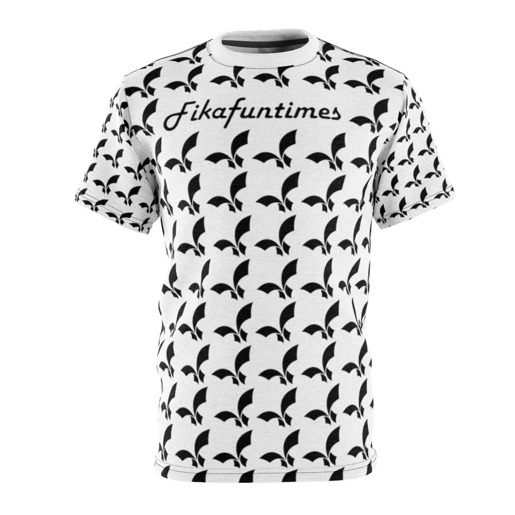 All Over Print White & Black Unisex Fikafuntimes T-Shirt