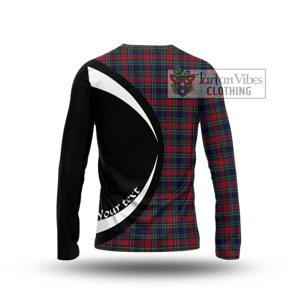 Allison Red Tartan Long Sleeve T-Shirt with Family Crest Circle Style