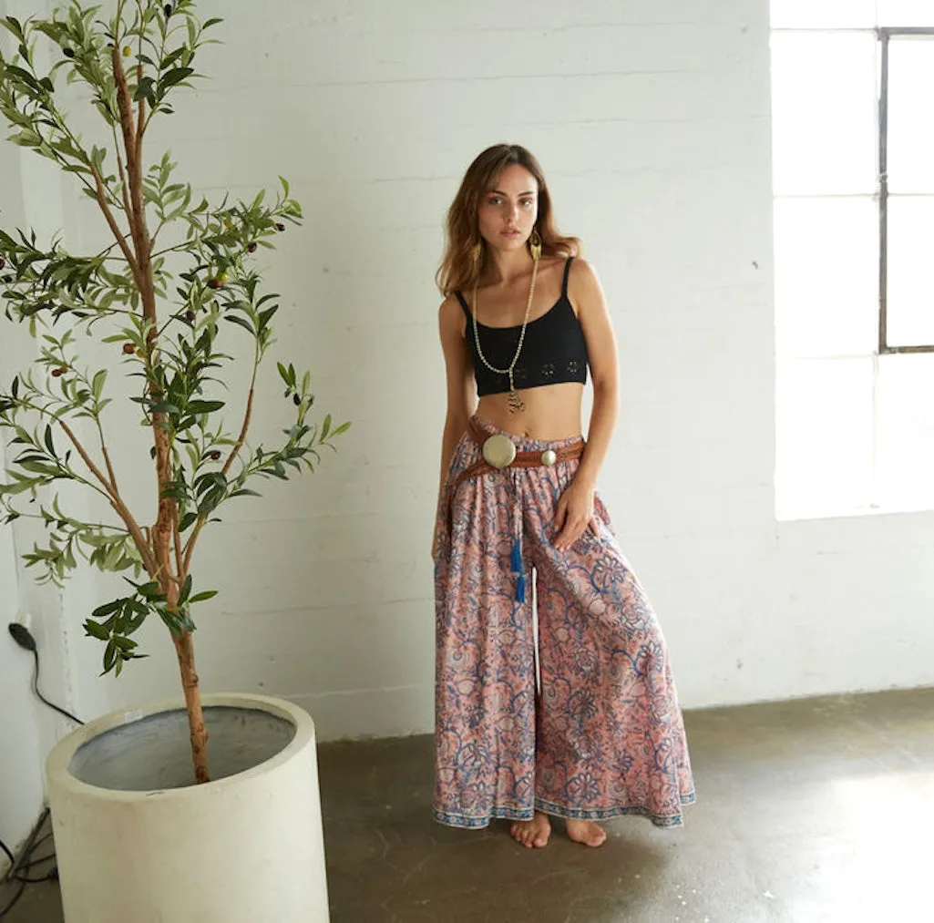 Althea Palazzo Pants: Pink Lily