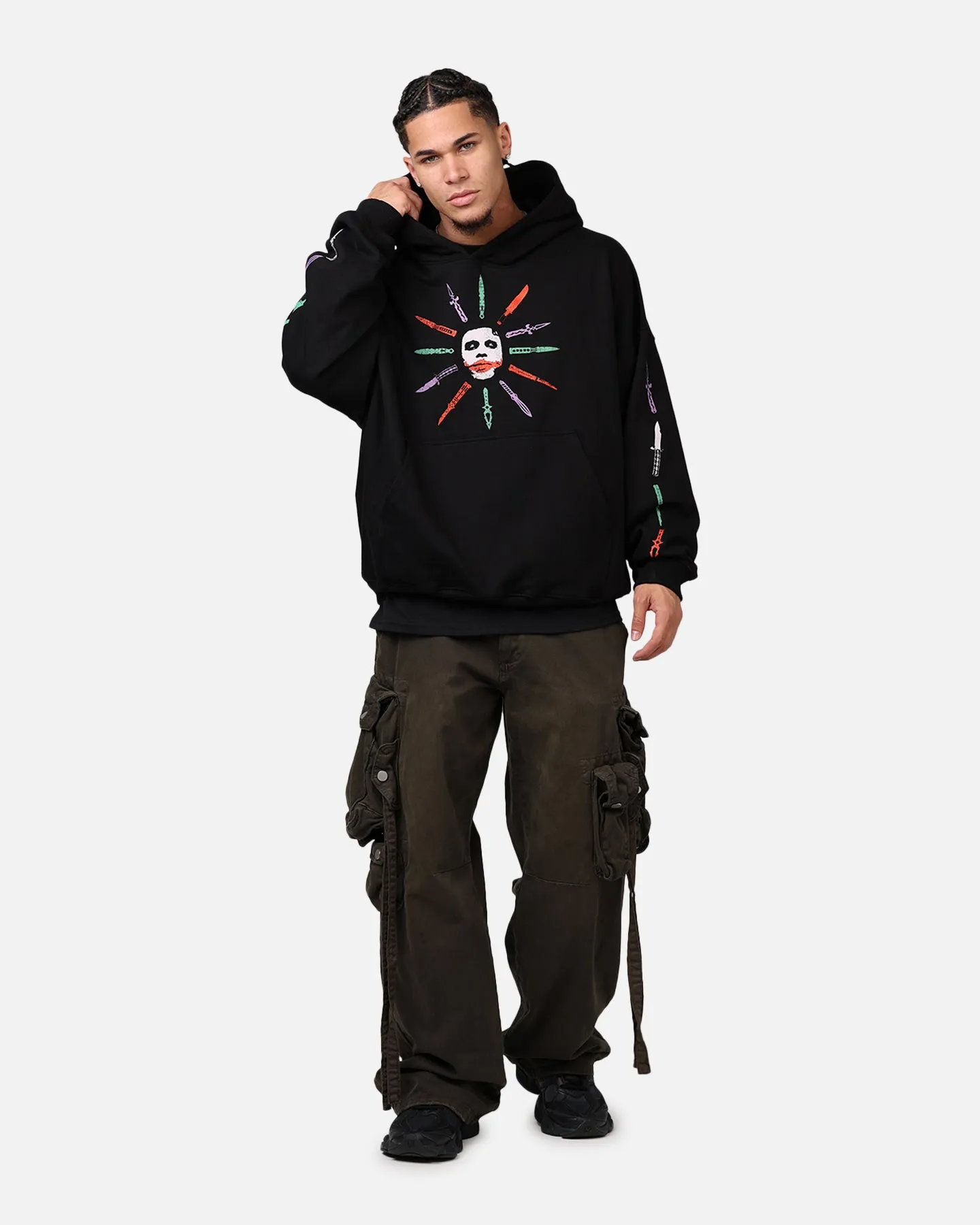 American Thrift X DC Batman The Joker Scars Premium Hoodie Black