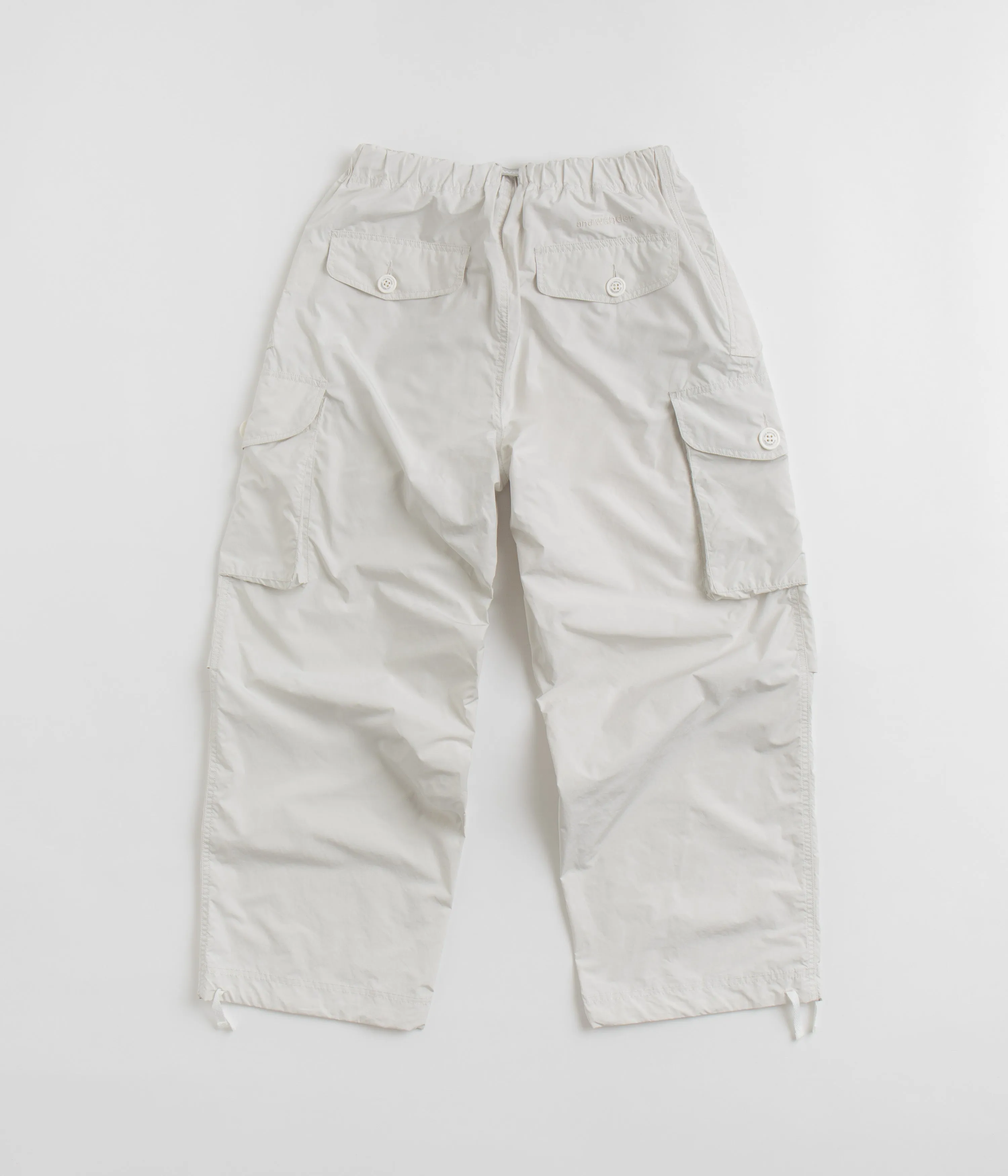 and wander Oversized Cargo Pants - Off White