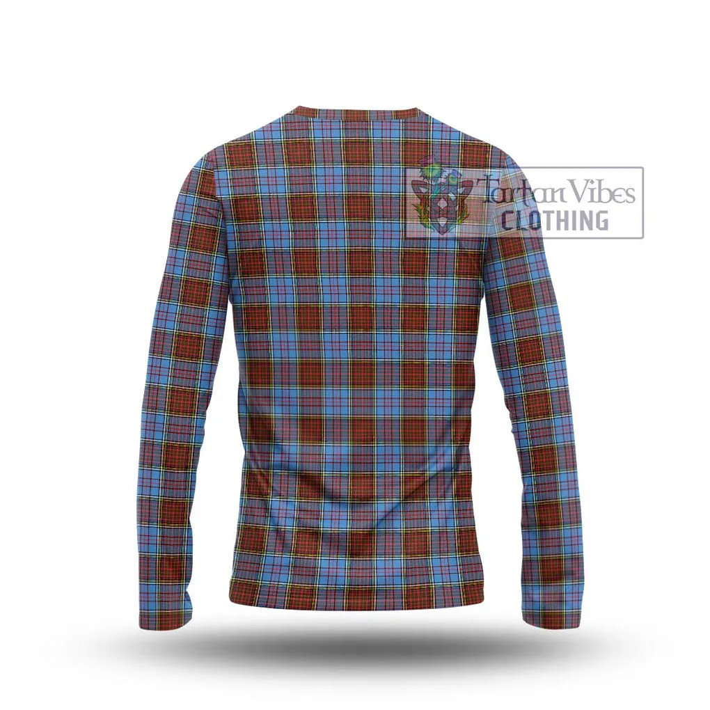 Anderson Modern Tartan Long Sleeve T-Shirt with Family Crest DNA In Me Style