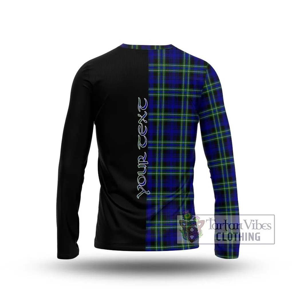 Arbuthnot Modern Tartan Long Sleeve T-Shirt with Family Crest and Half Of Me Style