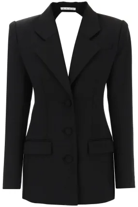 Area blazer dress with cut-out and crystals