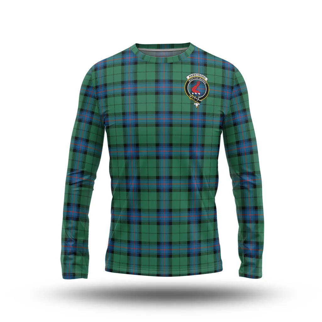 Armstrong Ancient Tartan Long Sleeve T-Shirt with Family Crest