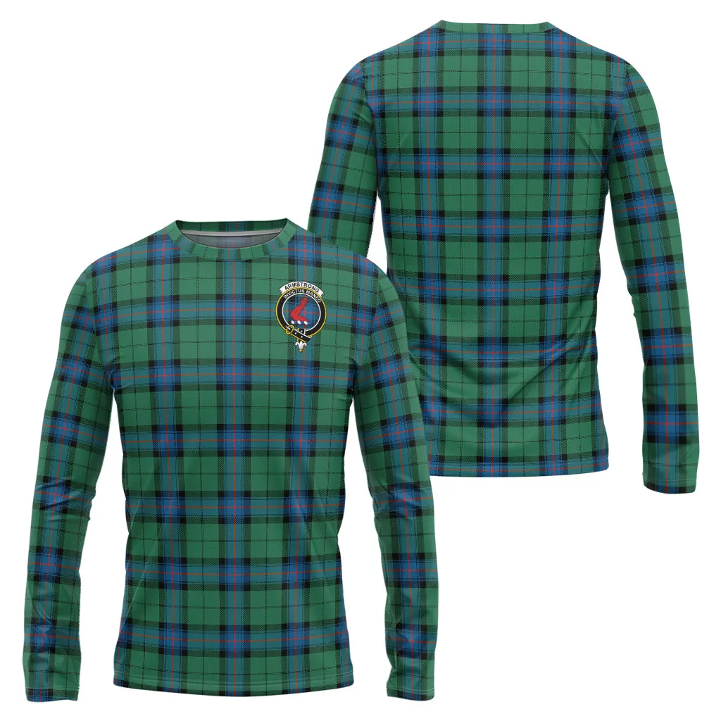 Armstrong Ancient Tartan Long Sleeve T-Shirt with Family Crest