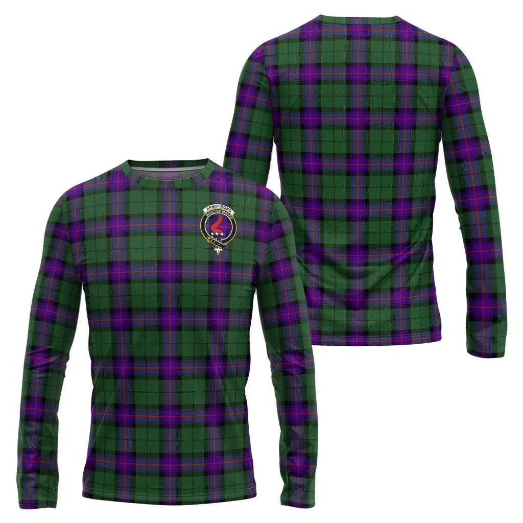 Armstrong Modern Tartan Long Sleeve T-Shirt with Family Crest