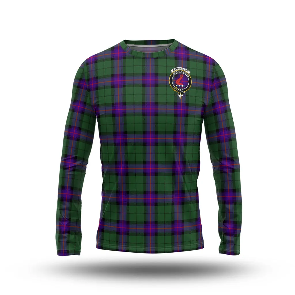 Armstrong Modern Tartan Long Sleeve T-Shirt with Family Crest