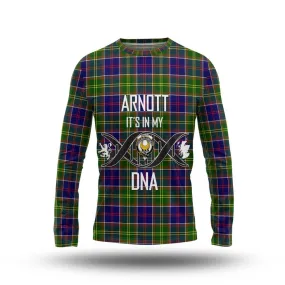 Arnott Tartan Long Sleeve T-Shirt with Family Crest DNA In Me Style