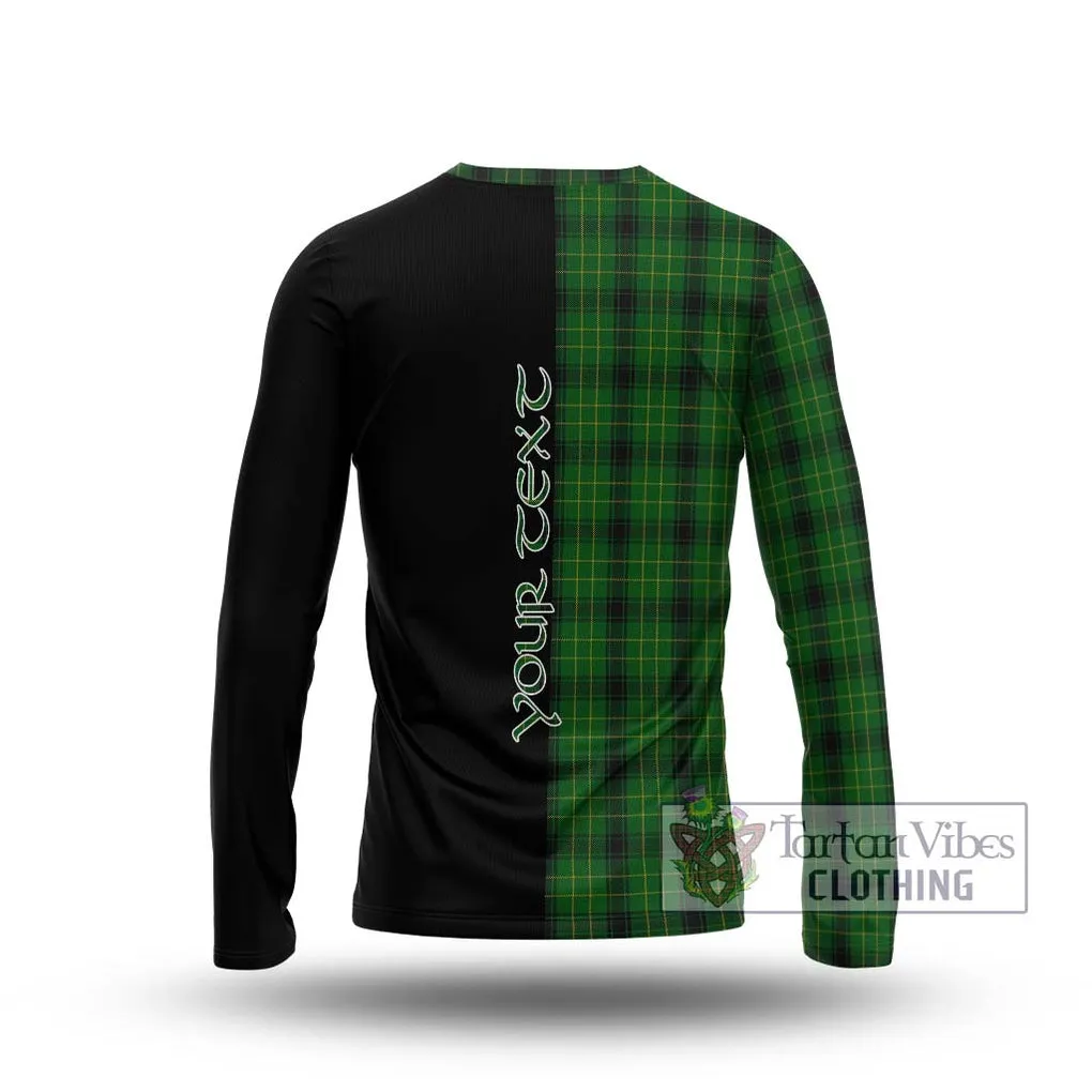 Arthur Highland Tartan Long Sleeve T-Shirt with Family Crest and Half Of Me Style