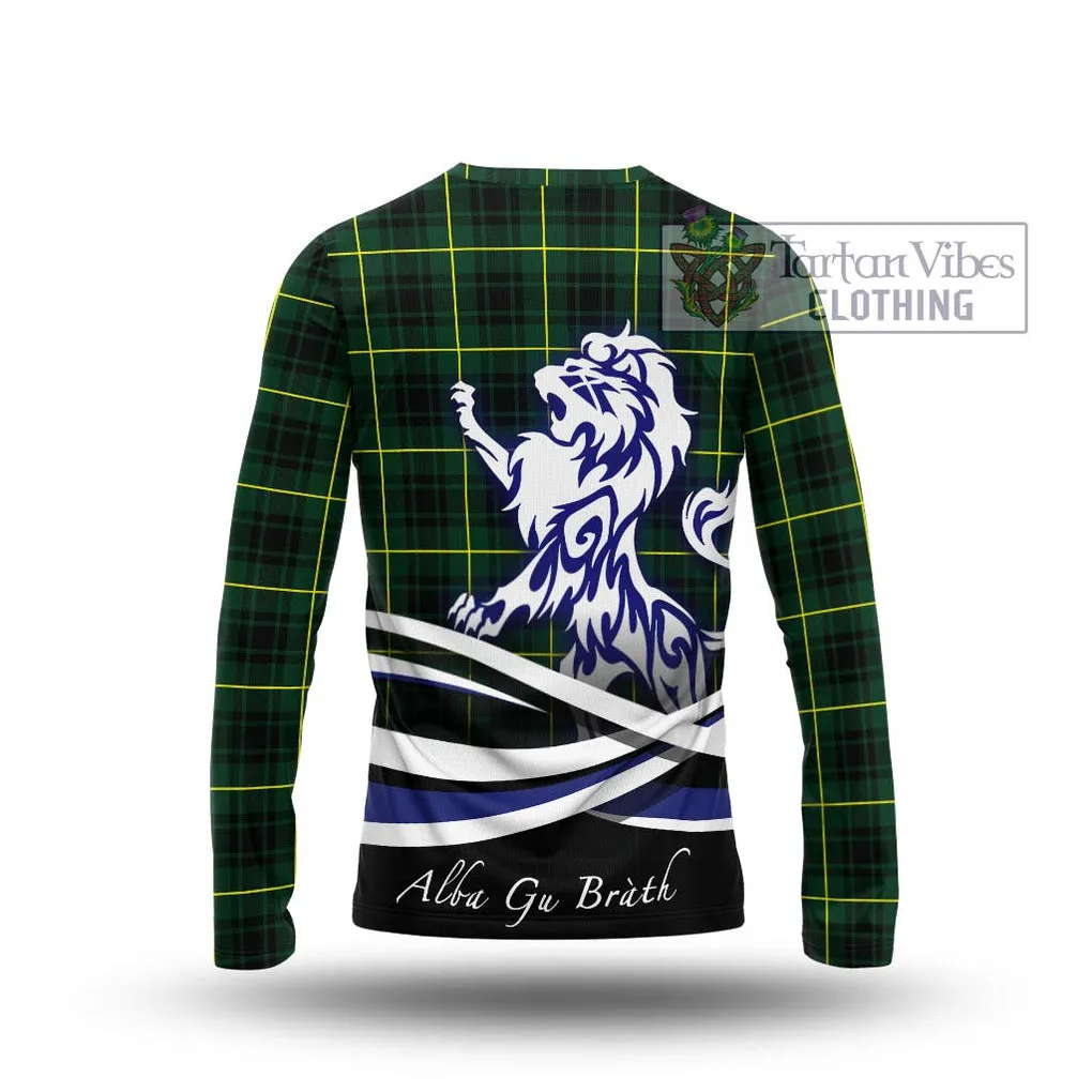 Arthur Modern Tartan Long Sleeve T-Shirt with Alba Gu Brath Regal Lion Emblem