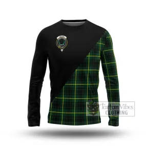 Arthur Modern Tartan Long Sleeve T-Shirt with Family Crest and Military Logo Style