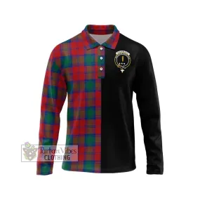 Auchinleck (Affleck) Tartan Long Sleeve Polo Shirt with Family Crest and Half Of Me Style