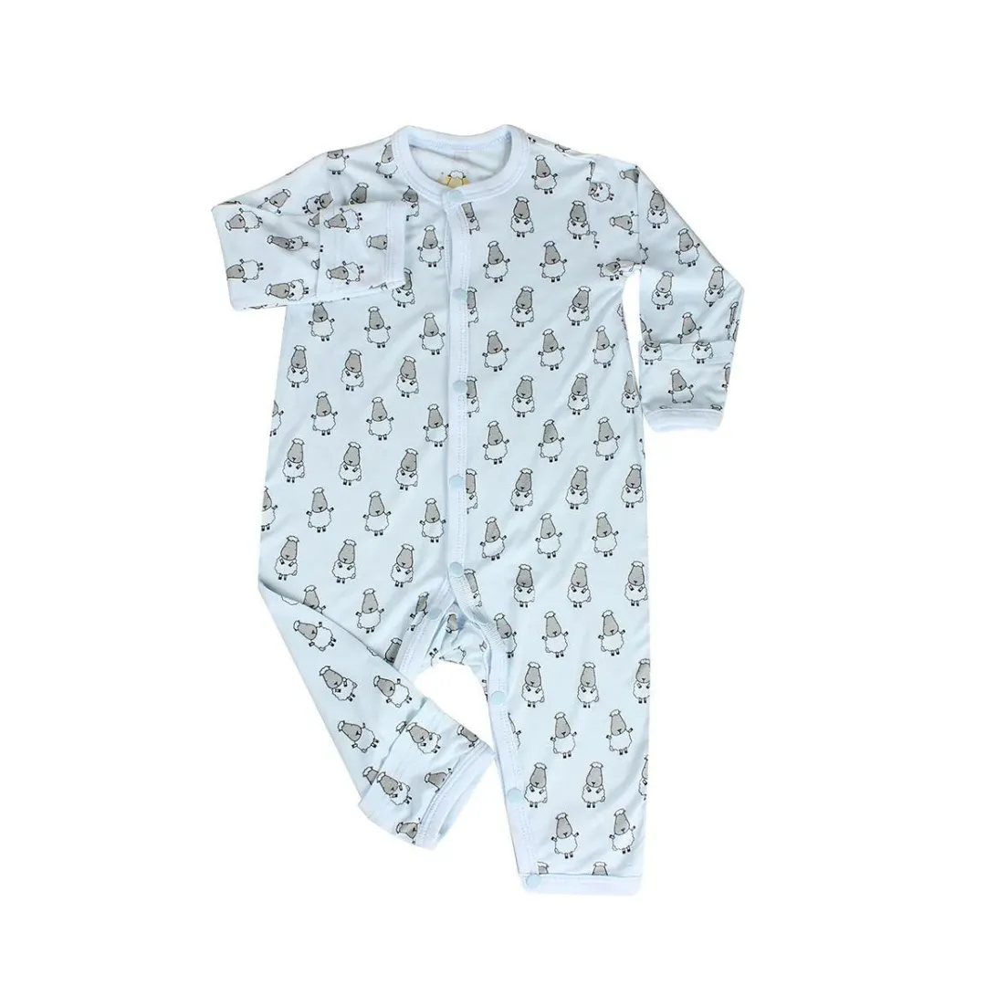 Baa Baa Sheepz Romper Blue Small Sheepz - 18M