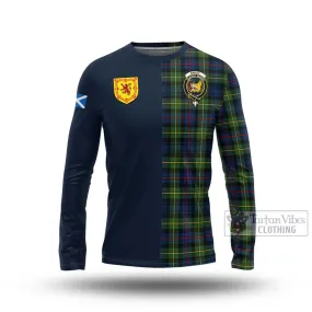 Bailey Modern Tartan Long Sleeve T-Shirt Alba with Scottish Lion Royal Arm Half Style