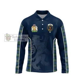 Baird Ancient Tartan Long Sleeve Polo Shirt with Family Crest and Lion Rampant Vibes Sport Style