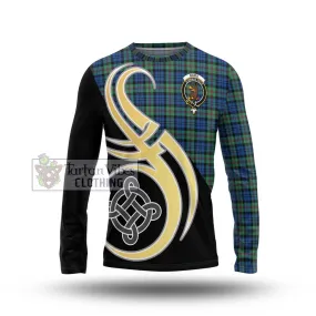 Baird Ancient Tartan Long Sleeve T-Shirt with Family Crest and Celtic Symbol Style