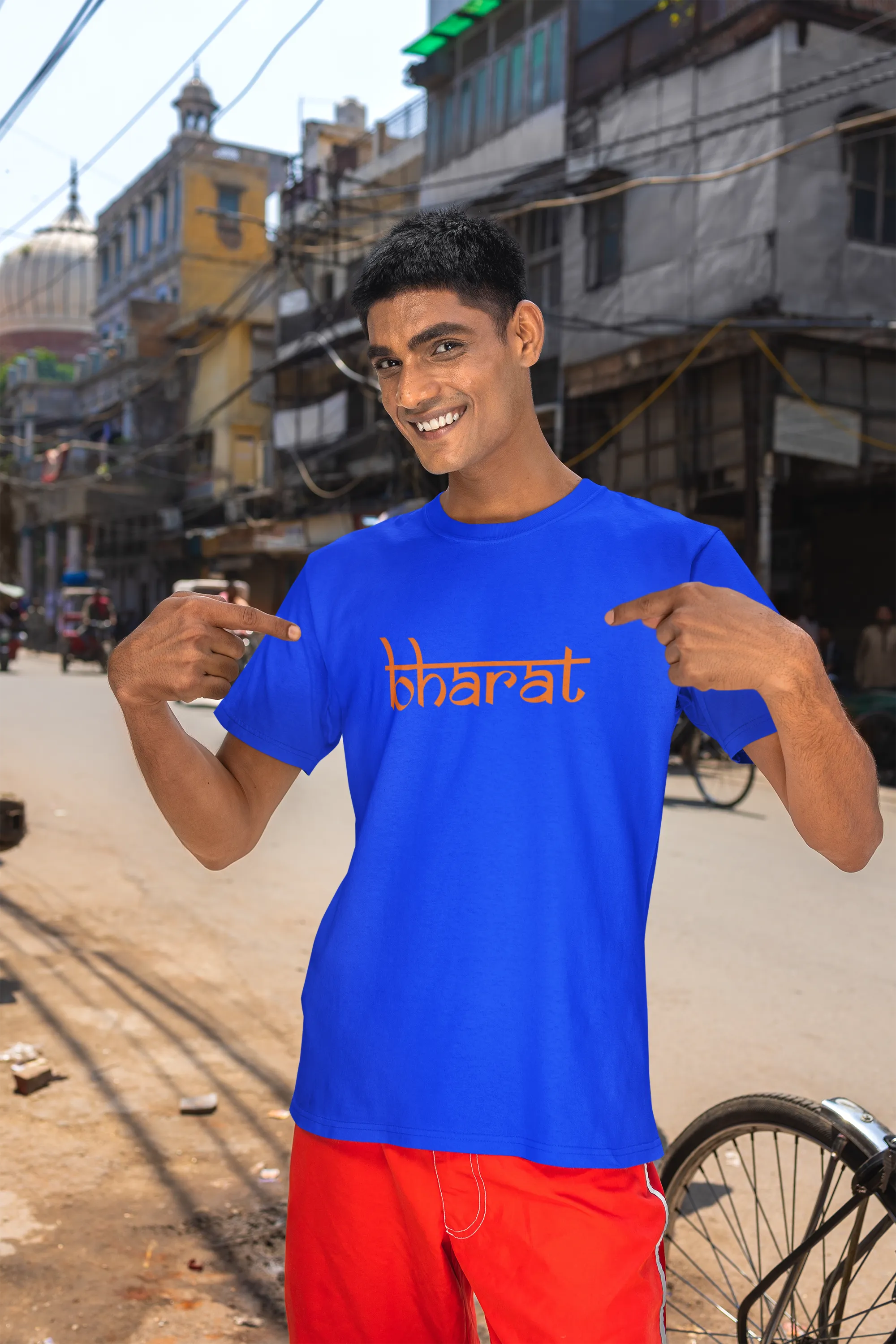 Bharat Printed Round Neck Fan Tshirt