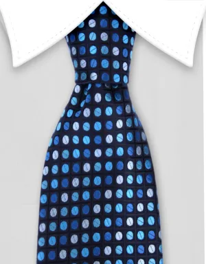 Black and Aqua Polka Dot Tie