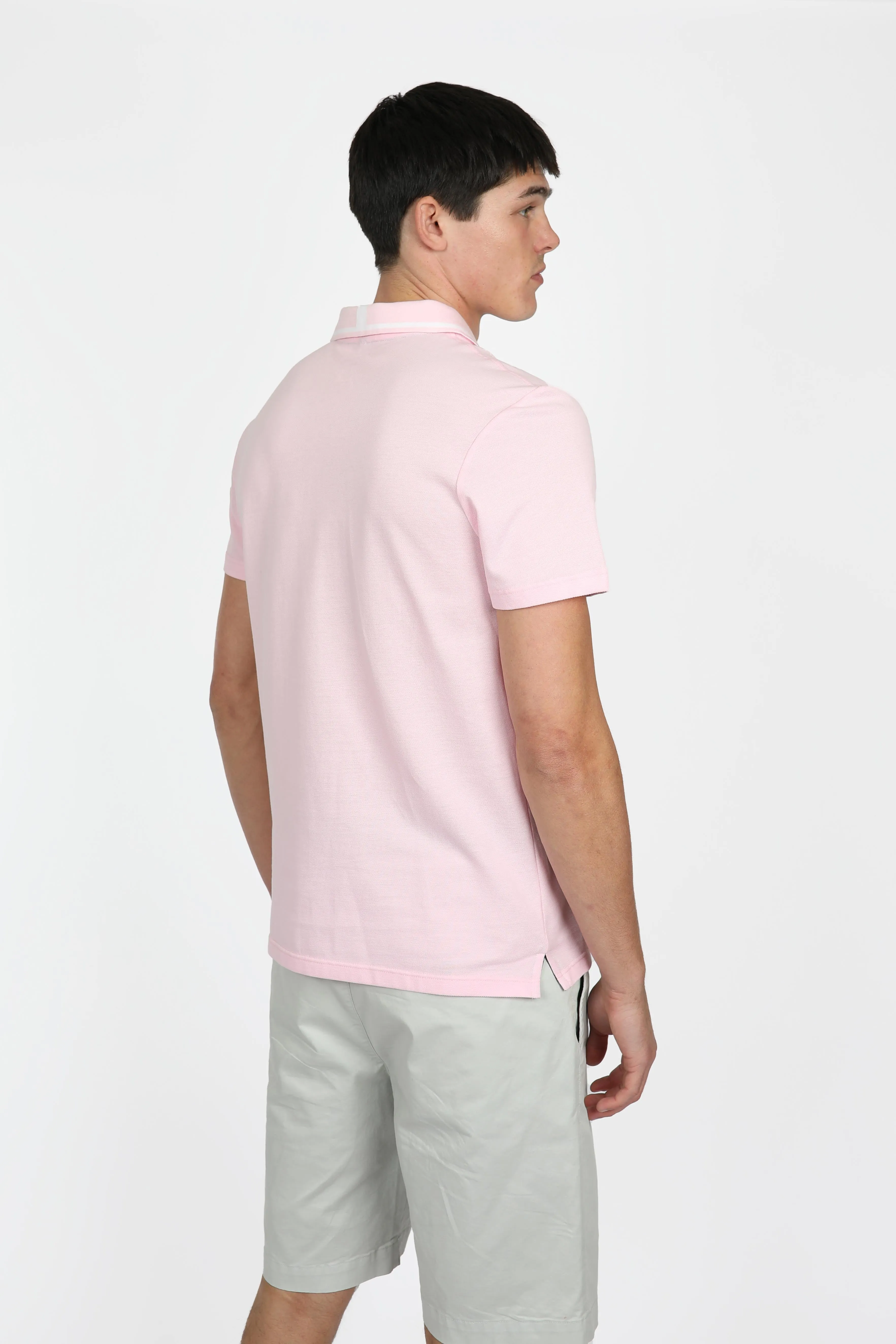 Blush Button Pique Polo