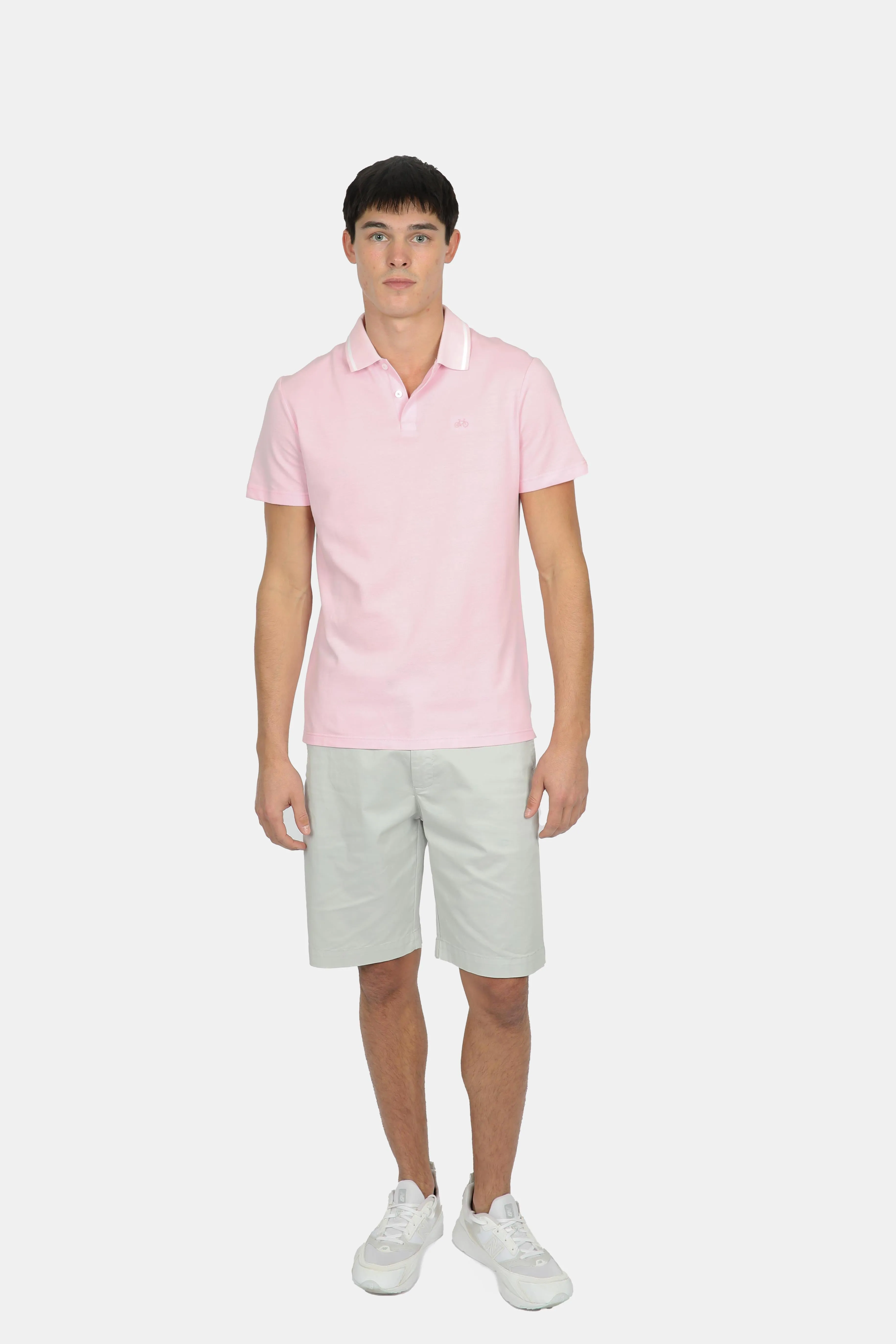 Blush Button Pique Polo