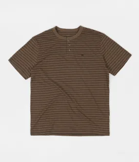 Brixton Hilt Henley T-Shirt - Dark Khaki / Brown