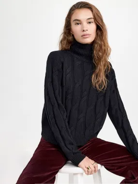 Cableknit Turtleneck