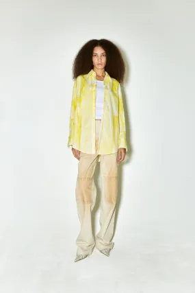 CAREL shirt yellow brush dyed