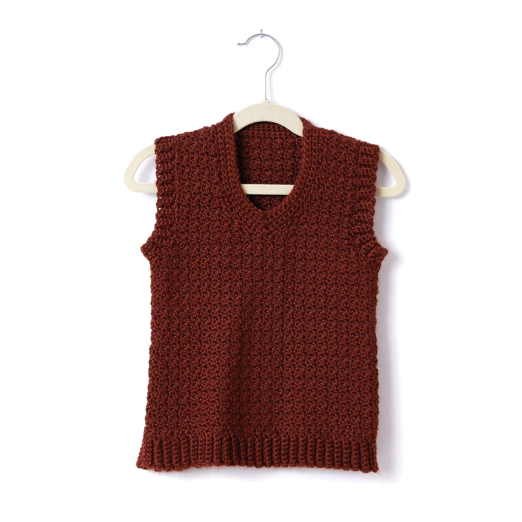 Caron Adult Crochet V-Neck Vest