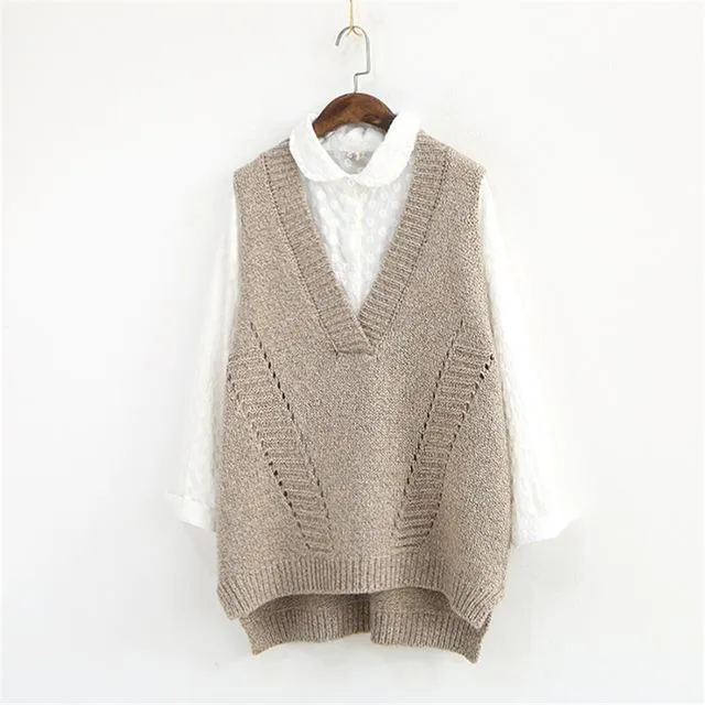 Casual Cotton V-Neck Sweater Vest