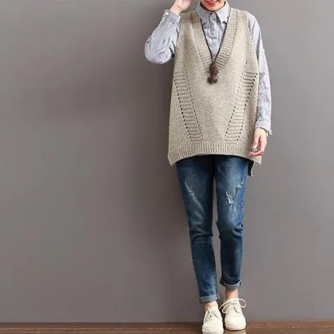 Casual Cotton V-Neck Sweater Vest