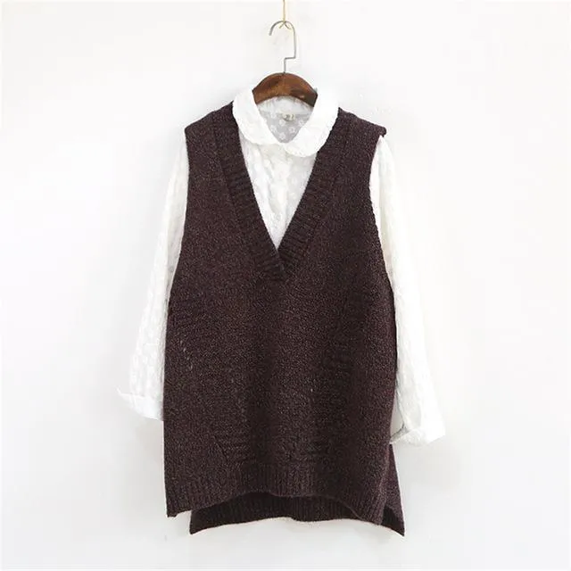 Casual Cotton V-Neck Sweater Vest