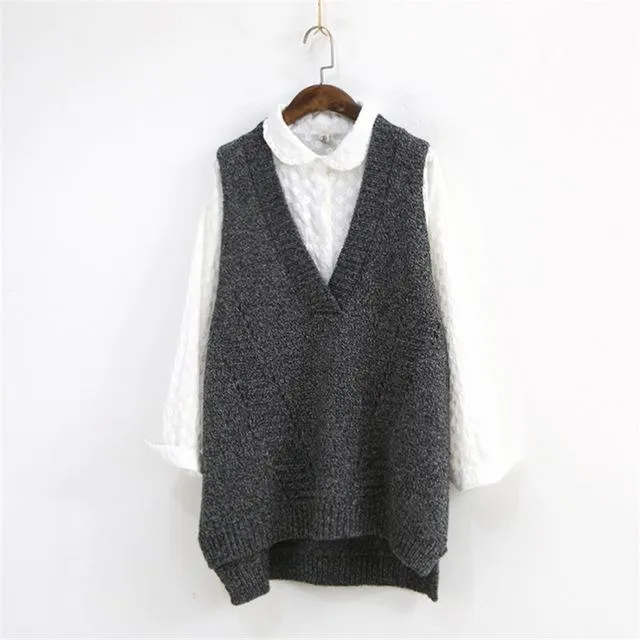 Casual Cotton V-Neck Sweater Vest