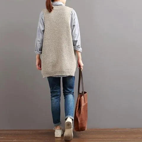 Casual Cotton V-Neck Sweater Vest